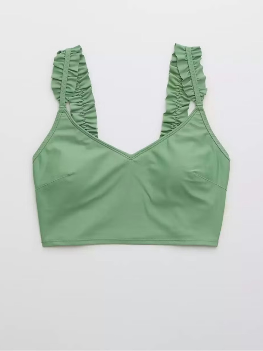 Aerie Scoop green bikini top sz S
